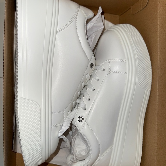 White Platform Sneakers - Picture 2 of 3
